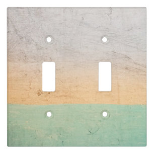 Painted wall in India, green, yellow and white Light Switch Cover