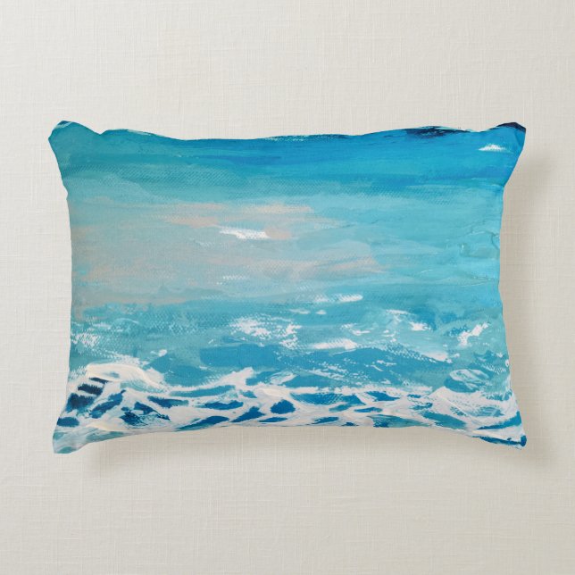Painted Water Colors Accent Pillow (Front)