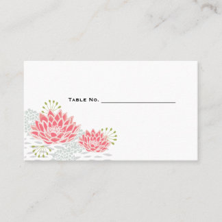 Painted Water Lilies - Table Numbers set of 100 Place Card