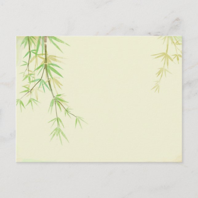 Painted watercolor card with wild stylized (Front)