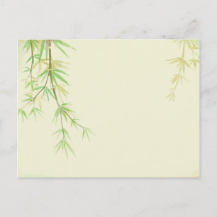 Painted watercolor card with wild stylized