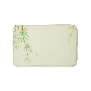 Painted watercolor card with wild stylized bath mat