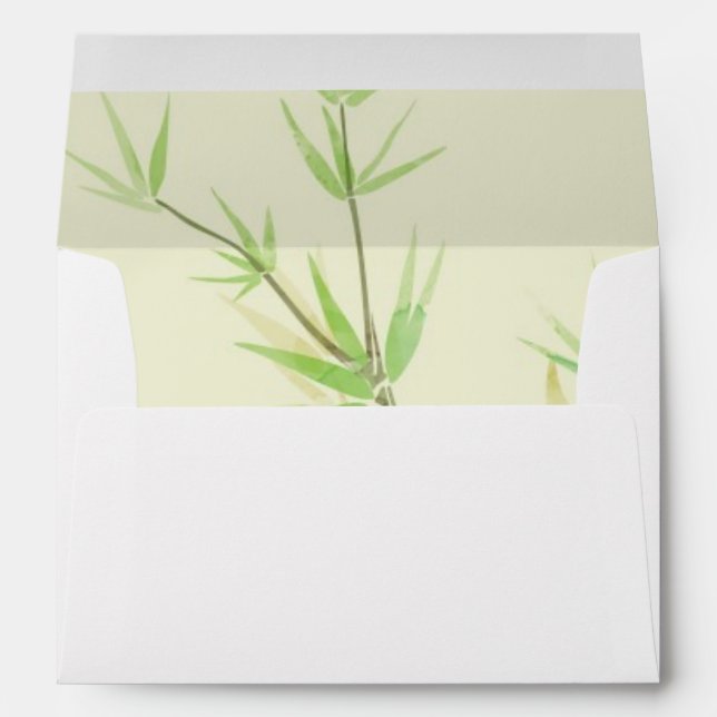 Painted watercolor card with wild stylized envelope (Back (Bottom))