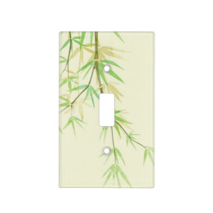 Painted watercolor card with wild stylized light switch cover