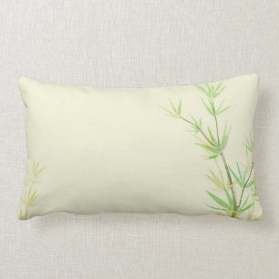 Painted watercolor card with wild stylized lumbar pillow