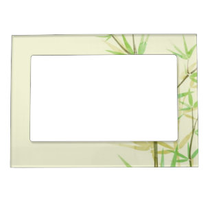 Painted watercolor card with wild stylized magnetic photo frame