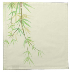 Painted watercolor card with wild stylized napkin