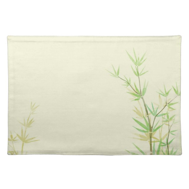 Painted watercolor card with wild stylized placemat (Front)