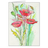 Painted watercolor poppies (Front)