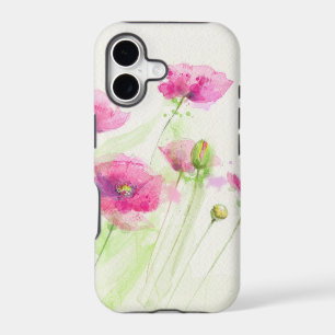 Painted watercolor poppies 3 iPhone 17 case