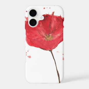 Painted watercolor poppy flower 2 iPhone 17 case