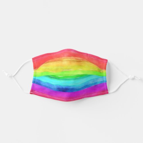 Painted Watercolor Rainbow Colorful Pattern Adult Cloth Face Mask