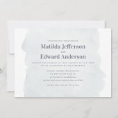 Painted watercolour wedding map invitation (Back)