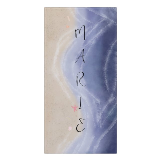 Painted waves door sign (Classic Front Vert)