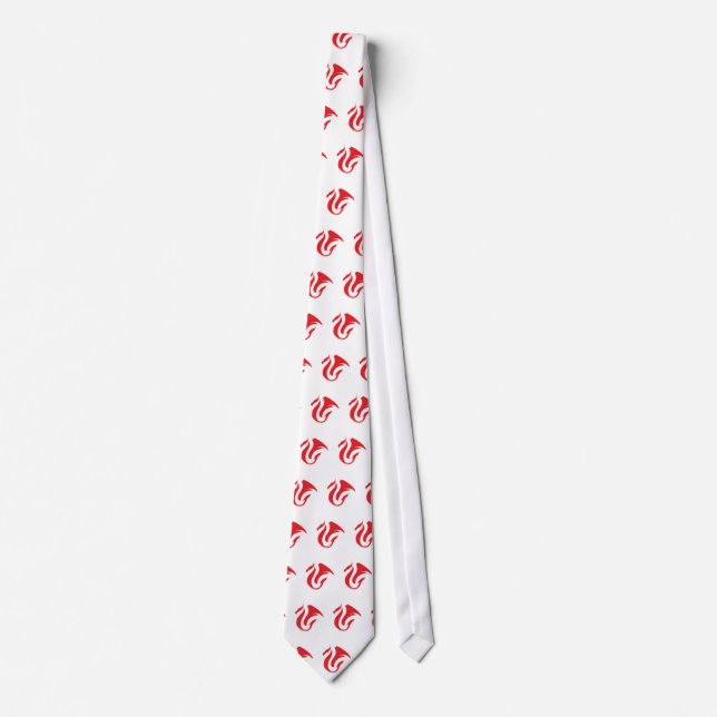 Painted Welsh Dragon Neck Tie (Front)