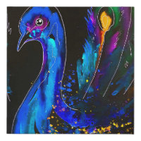 Painted Whimsical Peacock