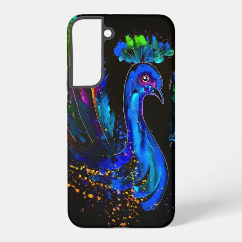 Painted Whimsical Peacock Samsung Galaxy S22 Case