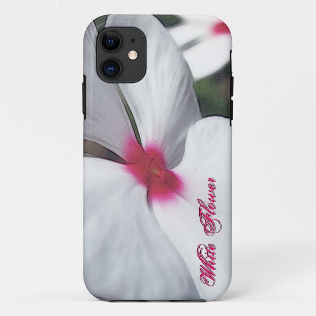 Painted White Flower with Pink Center Case-Mate iPhone Case (Back)