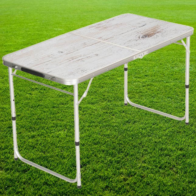 Painted White Wood Tailgate Beer Pong Table (Creator Uploaded)