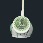 Painted Wickedly Good Witch Green Gingham Plaid Cake Pops<br><div class="desc">Painted Wickedly Good Witch Green Gingham Plaid Cake Pops - These cake pops feature a green and black painting of a witch in an enchanted forest on top of a white and green gingham checkered plaid pattern. Perfect for any age girl or woman's birthday or for a Halloween Party. Designed...</div>
