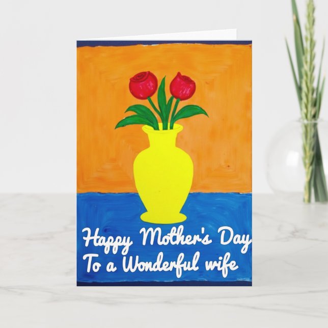 Painted Wife Mothers Day Card (Front)