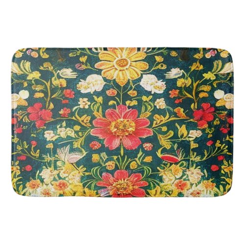 Painted Wildflowers Bath Mat