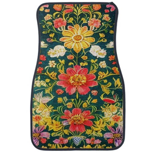 Painted Wildflowers Car Floor Mat