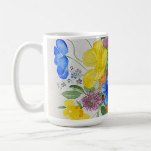 painted wildflowers mug