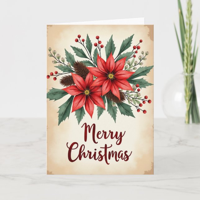 Painted Winter Christmas Card (Front)