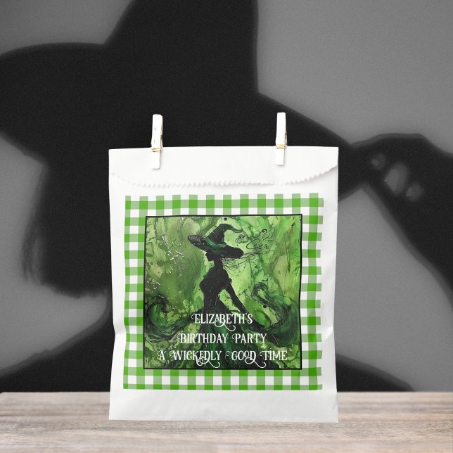 Painted Witch Wickedly Good Time Birthday Party Favor Bag (Creator Uploaded)