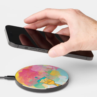 painted with a brush wireless charger