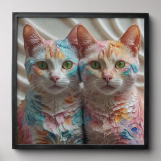 Painted with Purrs Peel And Stick Photo Tile