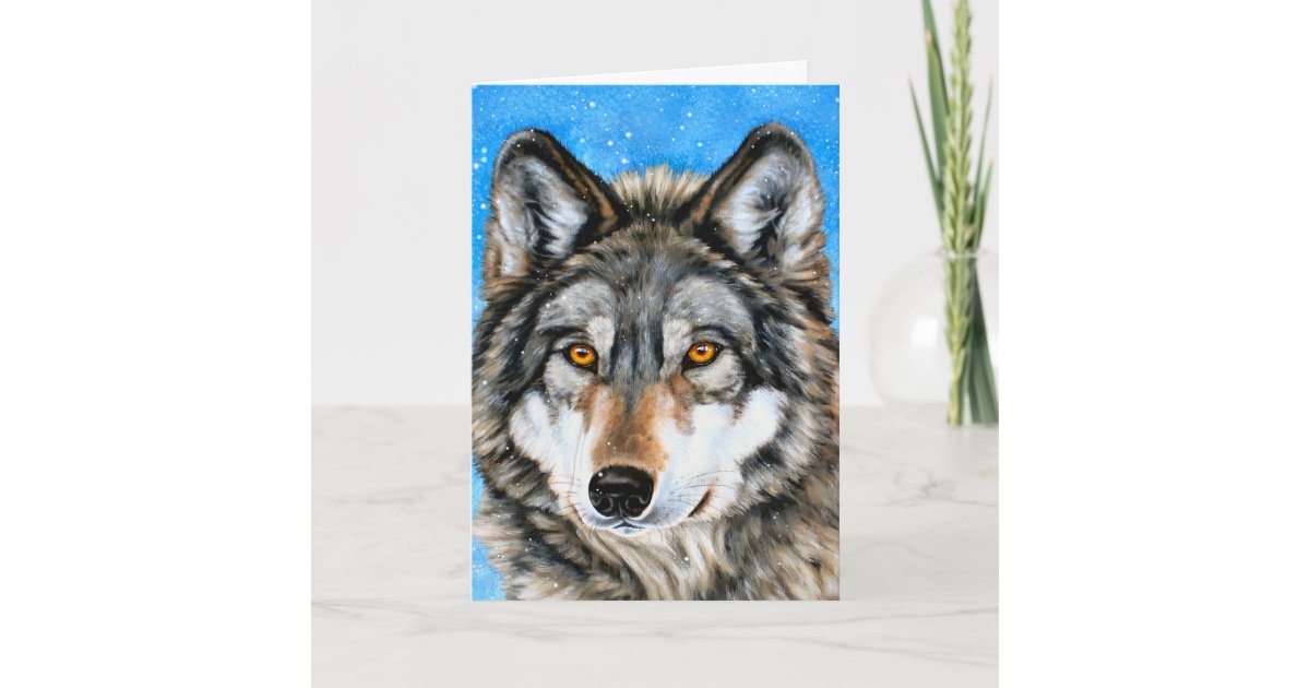 painted-wolf-christmas-cards-zazzle