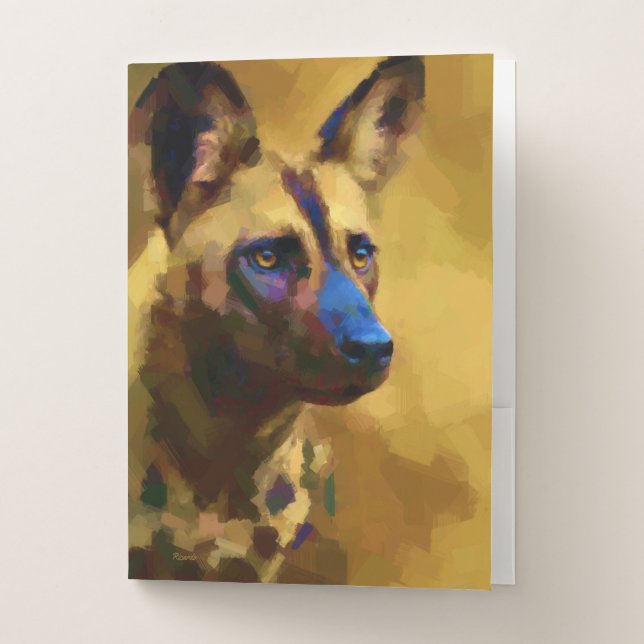 Painted Wolf or Cape Hunting dog Pocket Folder (Front)