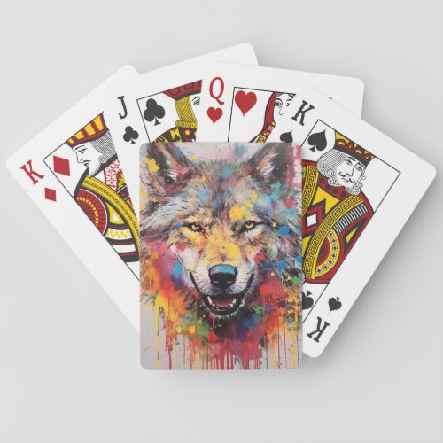 Painted Wolf Playing Cards