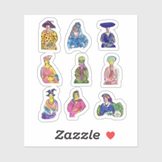 Painted women sticker