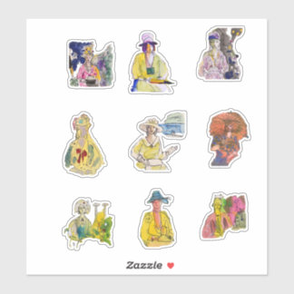 Painted women sticker