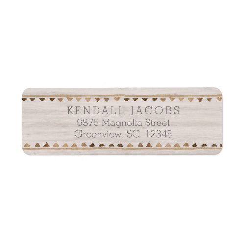 Painted Wood with Watercolor Rustic Geometric Label