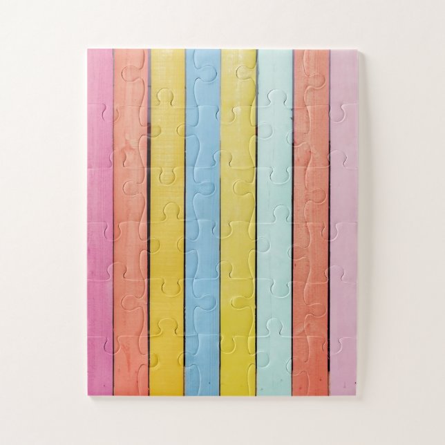 Painted Wooden Fence Jigsaw Puzzle (Vertical)