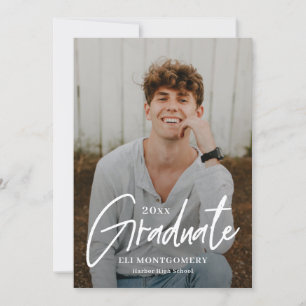 Painted Word Editable Color Graduation Invitation