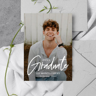 Painted Word Editable Color Graduation Invitation