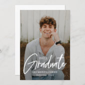 Painted Word Editable Color Graduation Invitation (Front/Back)