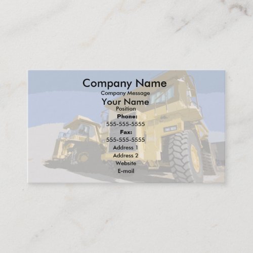 Painted Yellow Trucks Business Card Template