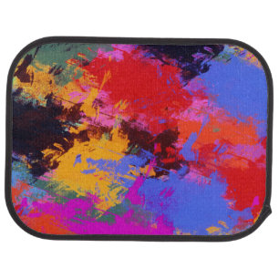 Painted Zebra Car Floor Mat