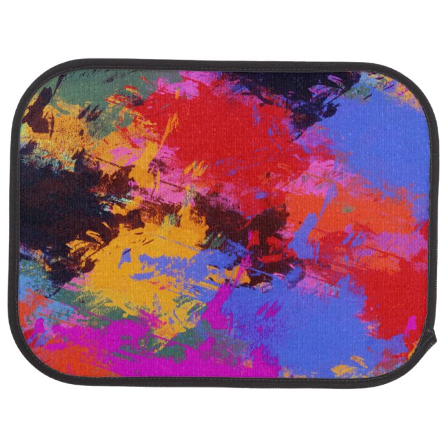 Painted Zebra Car Floor Mat (Rear)