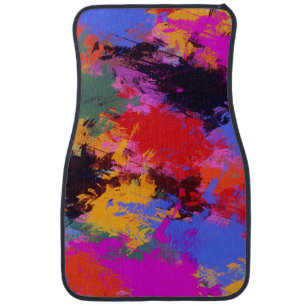 Painted Zebra Car Mat