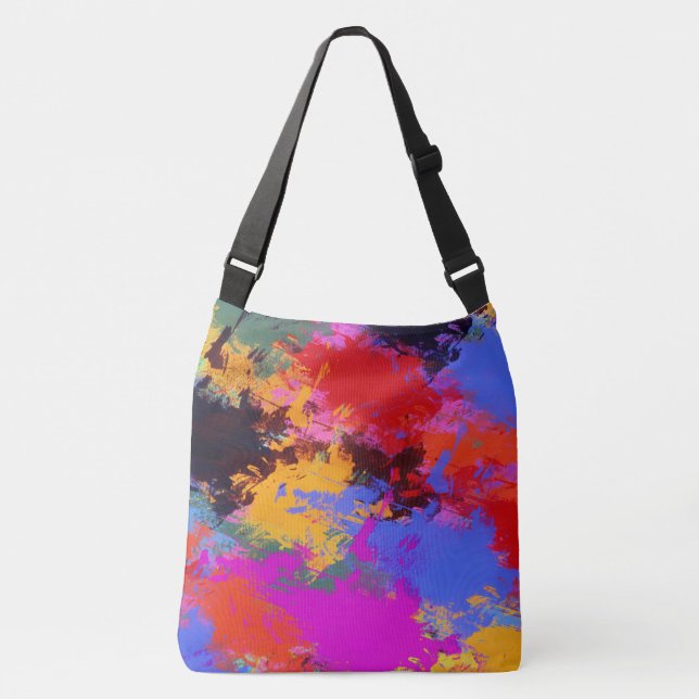 Painted Zebra Crossbody Bag (Front)