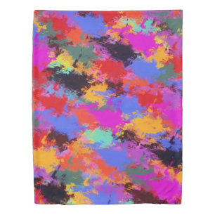 Painted Zebra Duvet Cover