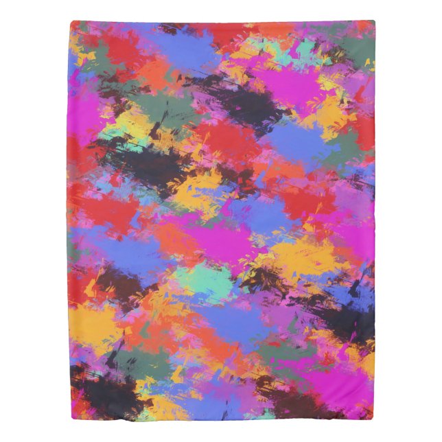 Painted Zebra Duvet Cover (Front)