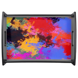 Painted Zebra Serving Tray